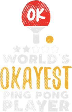 World's Okayest Ping Pong Player Funny Table Tennis Gift Women's Hoodie