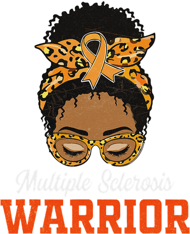Multiple Sclerosis Warrior Messy Bun Ms Orange Ribbon Tumbler