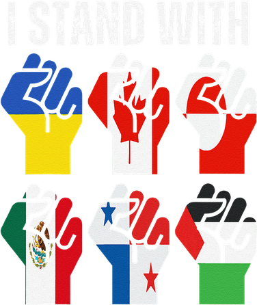 I Stand With Ukraine Canada Greenland Mexico Panama Gaza Long Sleeve Shirt