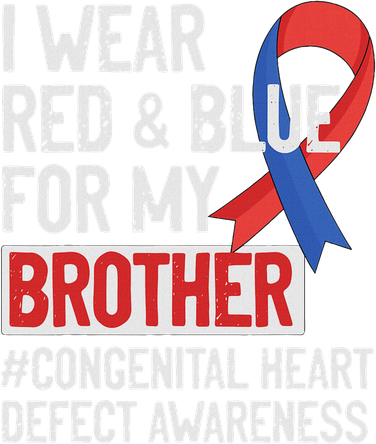 I Wear Red Blue For My Brother Chd Congenital Heart Disease Coaster