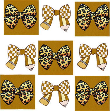 Cute Checkered Grid Leopard Coquette Bow PencilFirst Grade Toddler Hoodie