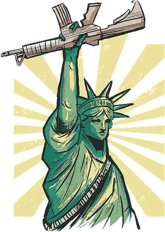 Statue Of Liberty Ar 15 Gun Loving American Women's Dry Zone Grid Polo