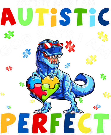 Society Says I'm Autistic God Says I'm Perfect Autism Funny Kids Hoodie