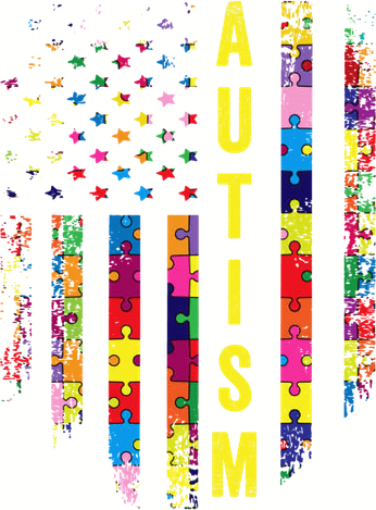 Autism USA Flag Autistic Awareness Pride Month Women's T-Shirt