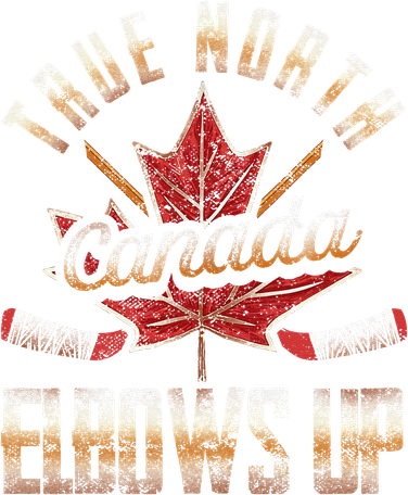 Elbows Up Canada Proud Canadian Hockey True North Mousepad