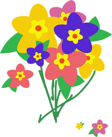 Colorful Spring Wildflowers Bouquet Love Flower Graphic Art Ceramic Ornament