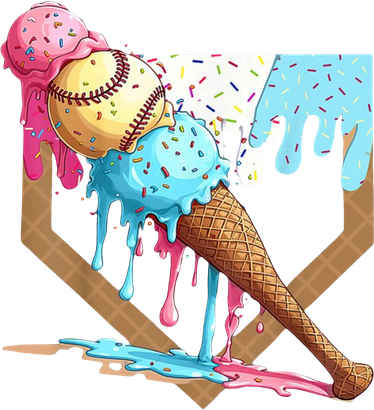 Baseball Ice Cream Dripping Home Plate Women's Tank Top