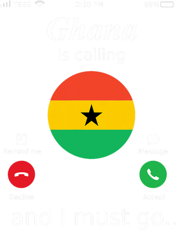 Ghana Is Calling And I Must Go Ghana Flag Golf Towel