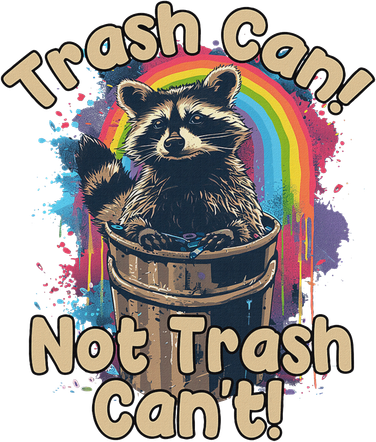 Graphic Art Trash Can Kawaii Animal Raccoon Not Trash Can't Kids Long Sleeve Shirt