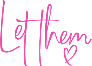 Let Them Heart Script Hot Pink Girls Women Let Them Coaster