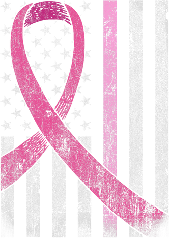 Breast Cancer Awareness American Flag Pink Ribbon Backpack