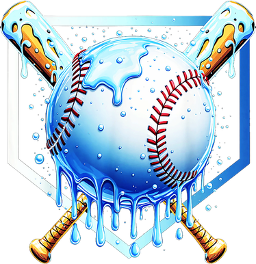 Baseball Home Plate Ice Cream Drip Sprinkles Drip Women's Dry Zone Grid Polo