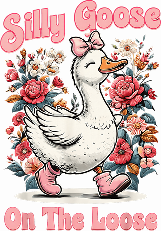 Silly Goose Mommy Floral Silly Goose Mama Mother's Day Women's T-Shirt