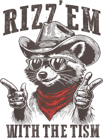 Autism Funny Rizz Em With The Tism Meme Autistic Raccoon Tote Bag