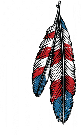 Vintage Native American Pride Month Feather American Flag Meaningful Gift Button