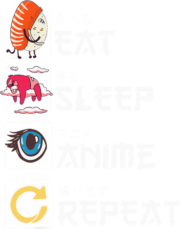 Kawaii Manga Sushi Eat Sleep Anime Repeat Cute Anime Women's Tank Top