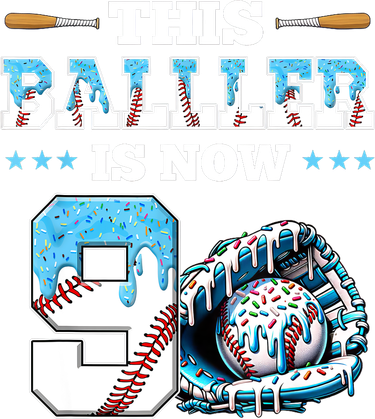 Baseball Drip 9th Birthday Party Boy Sport Fan 9 Years Old  Doggie Tank