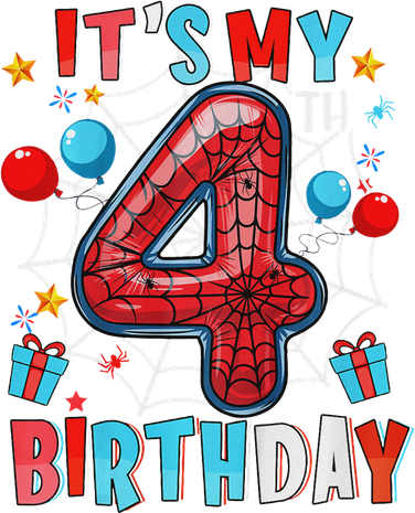 It's My 4th Birthday Spider Web Theme Party 4 Years Old Women's Tank Top