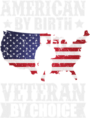 American By Birth Veteran By Choice Us Flag Veterans Day Long Sleeve Shirt