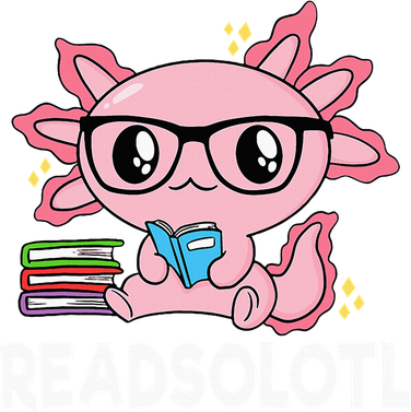 Readsolotl  Kawaii Axolotl Book Lover Funny Reading Tote Bag
