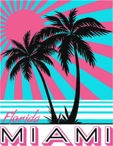 Miami Beach Florida Miami Palm Trees Toddler T-Shirt