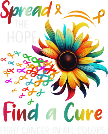 Fight Cancer In All Color Spread Hope Find A Cure Sunflower Kids Long Sleeve Shirt