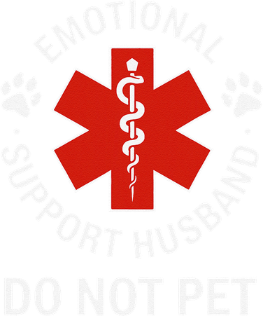 Emotional Support Husband Do Not Pet Cool Husband Coaster