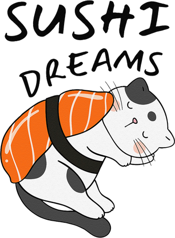 Funny Sushi Dreams Salmon Lovers Cat Dream Women Ornament