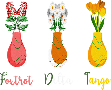 Floral Wildflowers Foxtrots Deltas Tangos Funny Florist Bucket Hat