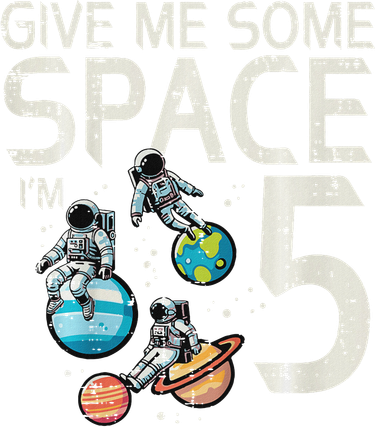 5th Birthday Astronaut Give Me Space 5 Year Old Button