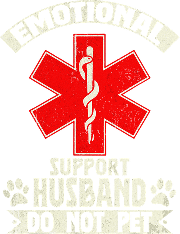Do Not Pet Emotional Support Husband Funny Tank Top