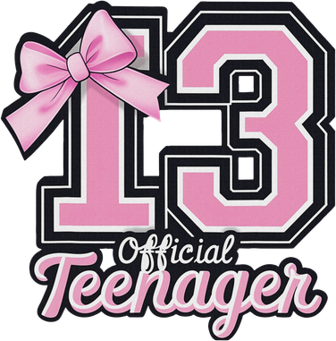 13 Year Old Coquette Bow Nager 13th Birthday Kids Sweatshirt