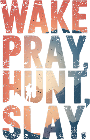 Funny Deer Hunting Hunter Lover Wake Pray Hunt Slay Gift Women's Hoodie