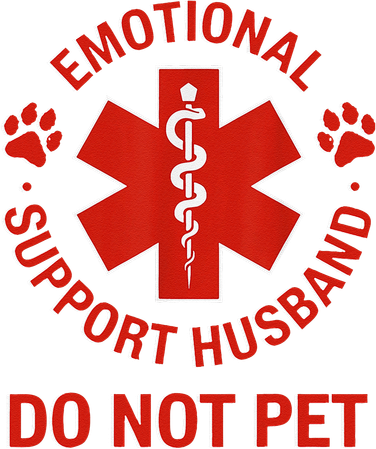 Emotional Support Husband Do Not Pet Coaster