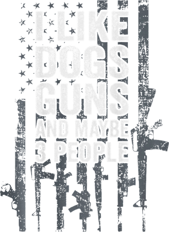 I Like Dogs Guns And Maybe 3 People Funny Gun Toddler Hoodie