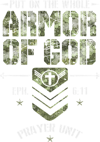 Camo Armor Of God Christians Religious Camouflage Button