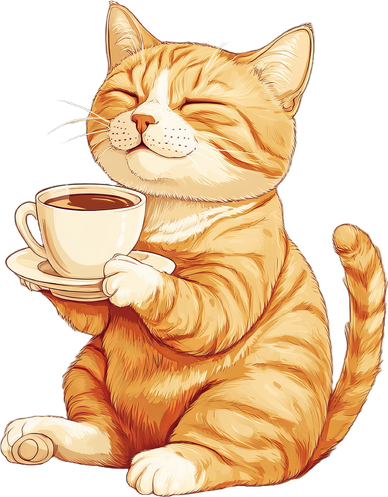 Cat With Coffee Cute Cat Lover  Coffee Mug