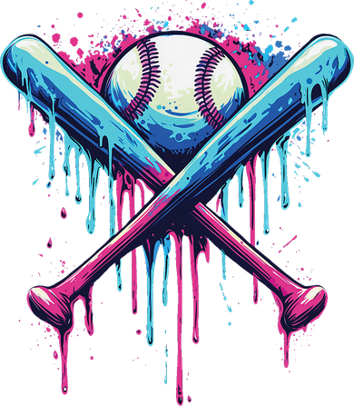 Baseball Bat Drip Funny Graphic Golf Towel
