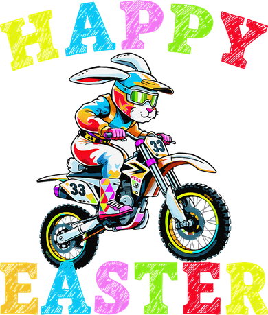 Cool Easter Bunny Motorcycle Happy Easter Day Bike Rider Women's Long Sleeve Shirt