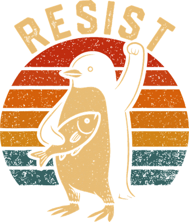 Funny Penguin Resist Penguins Protest Against Tariffs Hoodie