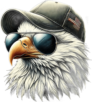  Great Gift Cool Face Eagle With Sunglasses Usa Bald Eagle Flying Bird Bucket Hat