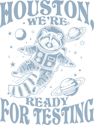 Houston We're Ready For Testing Teacher Racoon Astronaut Women's Hoodie