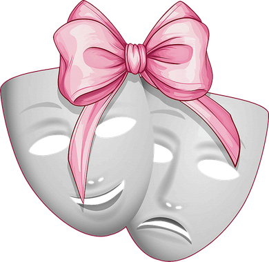 Coquette Bow Theatre Masks Drama Actor Actress Girl Mom Mousepad
