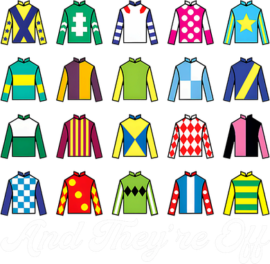 And They're Off Horse Racing Derby Day Funny Silks Jockey  Hat