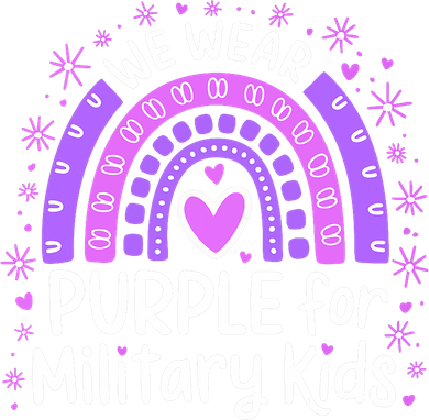 In April We Wear Purple Military Military Child Month  Women's Sweatshirt