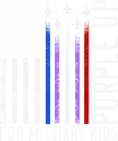 Purple Military Month Child Month Us American Flag Beanie