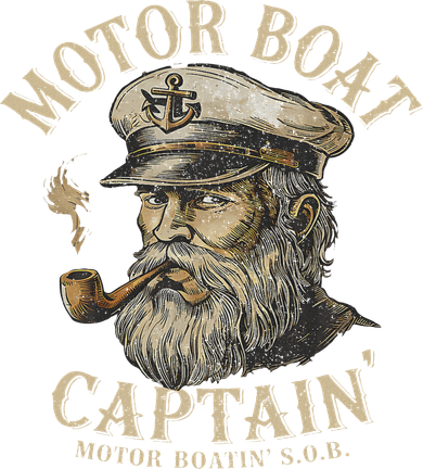 Motor Boat Captain Funny Pontoon Boating Motor Boatin Lake Doggie Tank