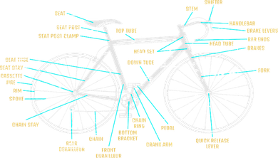 Bicycle Anatomy Road Bike Cycling Hoodie