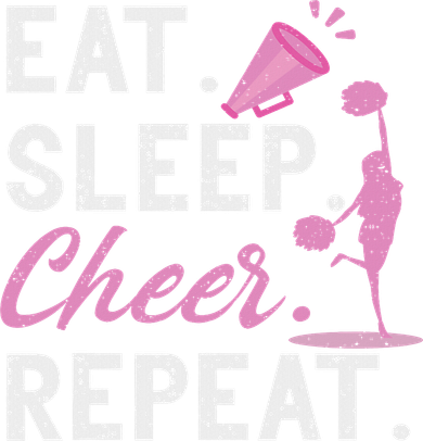 Cheerleading Dance Cheerleader Eat Sleep Cheer Repeat Kids Hoodie