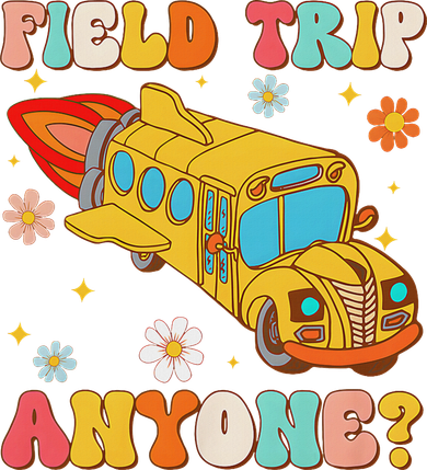 Groovy Field Trip Anyone School Bus Driver Yellow Bus Driver Women's T-Shirt
